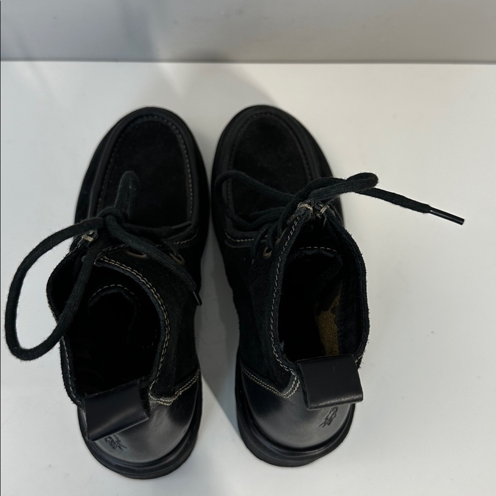 Fly London Wins Black Suede Block Heel Lace Up Ankle Boots Size 37(6.5-7) - Picture 8 of 14